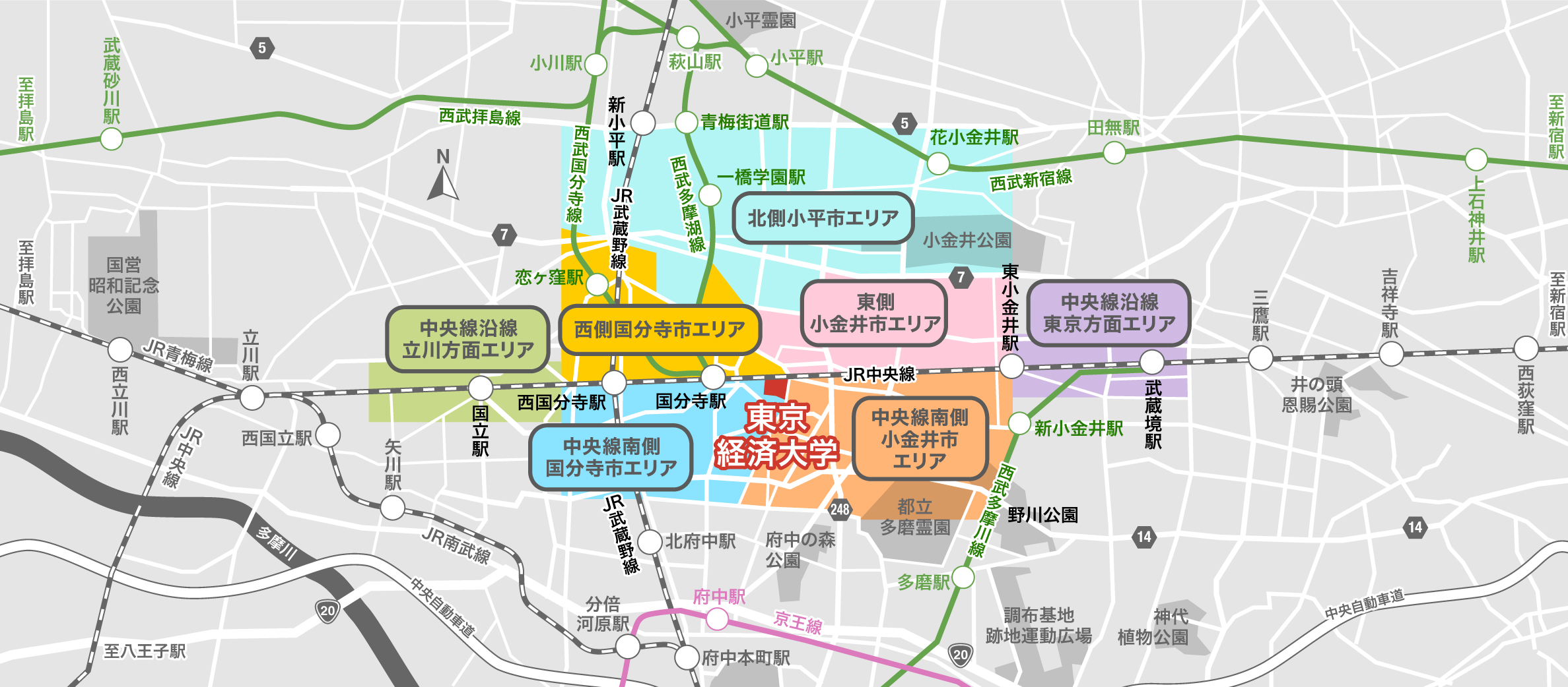 東経大エリアマップ